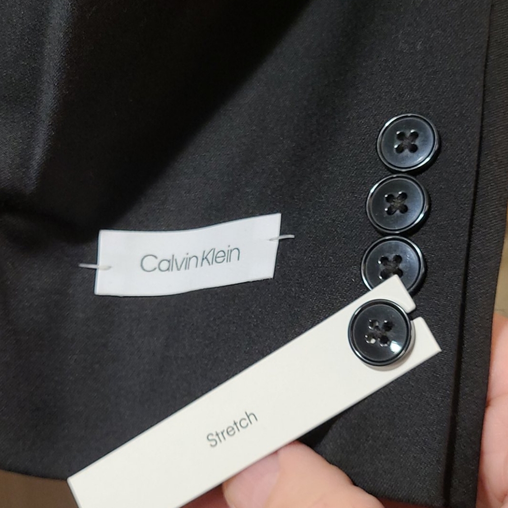 Calvin Klein wool blazer stretch black - Picture 4 of 12